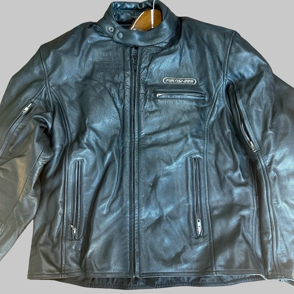 Fieldsheer Other - Fieldsheer Leather Motorcycle Jacket Mens 42 Black Armor Vented Riding